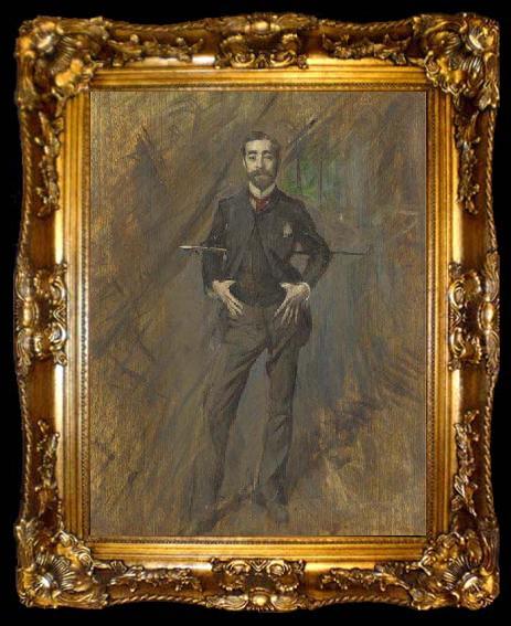 framed  Giovanni Boldini Portrait of John Singer Sargent, ta009-2